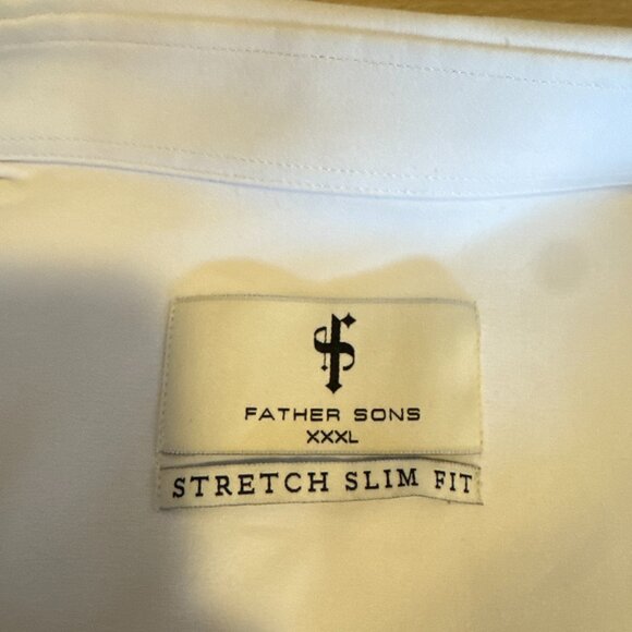 Father Sons long sleeve white button up BRAND NEW - Picture 2 of 5